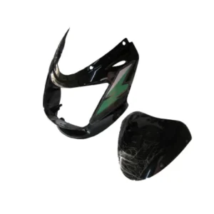 Headlight Visor With Glass Fit For Bajaj Caliber 115 Black green Sticker product image