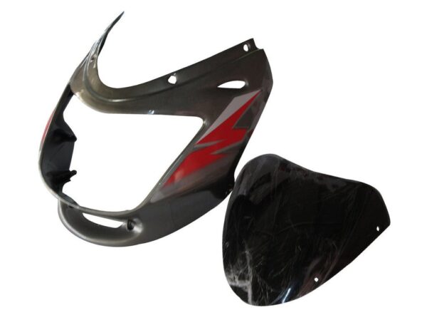 Headlight Visor With Glass Fit For Bajaj Caliber 115 Mouse Greyred Sticker product image