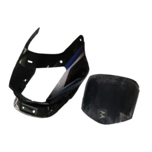 Headlight Visor With Glass Fit For Bajaj Platina 125cc Black Blue Sticker product image