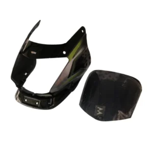Headlight Visor With Glass Fit For Bajaj Platina 125cc Black Green Sticker product image