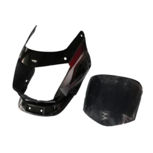 Headlight Visor With Glass Fit For Bajaj Platina 125cc Black Red Sticker product image