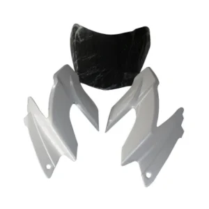 Headlight Visor With Glass Fit For TVS Apache Rtr 160 180 Cc New Model Pearl White