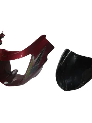 Headlight Visor With Glass Fit For TVS Starcity New Model Flame Red