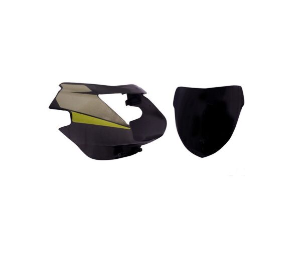 Headlight Visor With Glass Fit For TVS Starcity Old Model Grey