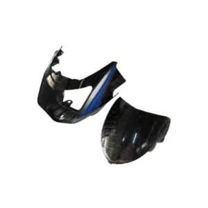 Headlight Visor With Glass Fit For TVS Starcvti 110 Cc Latest type 3 Black blue Sticker