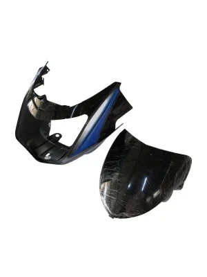 Headlight Visor With Glass Fit For TVS Starcvti 110 Cc Latest type 3 Black blue Sticker