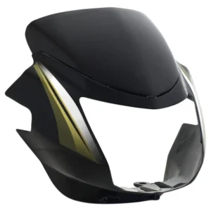Headlight Visor With Glass Fit For TVS Starcvti 110 Cc Latest type 3 Black green Sticker