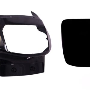 Headlight Visor with Glass Fit For TVS Victor Gl New Model Black