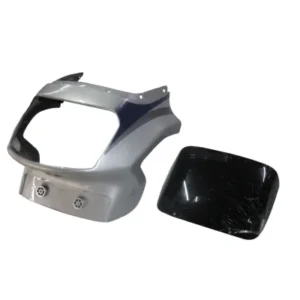 Headlight Visor With Glass Fit For TVS Victor Gx Force Silver