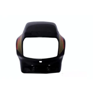 Headlight Visor With Glass Fit For TVS Victor Old Model Black