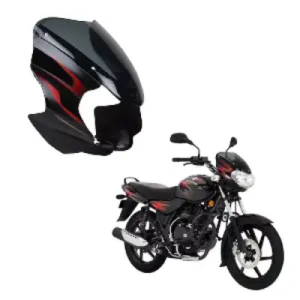Discover 125cc Headlight Visor black And Red product image