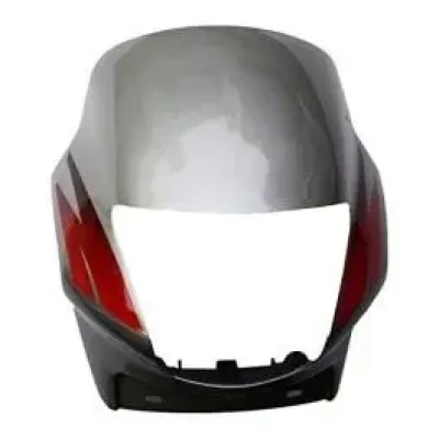 Head Light Mask for Hero Passion Plus Dark Silver red