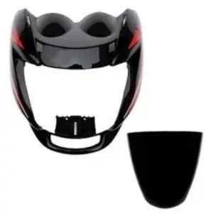 Head Light Visor Mask Hero Passion Pro O m Black Red