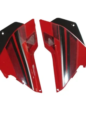 Side Panel Set Fit For Hero Glamour Latest Sports Red For Black Bike