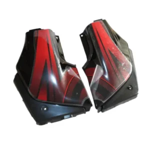 Side Panel Set Fit For Hero Passion Plus New Model Black Colourred Stickerfor Sports Red Bike