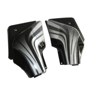Side Panel Set Fit For Hero Passion Pro Black For Silver Bike