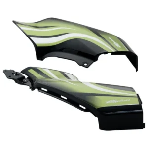 Side Panel Set Fit For Hero Passion Xpro Black Colour For Green Bike green Sticker