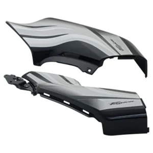 Side Panel Set Fit For Hero Passion Xpro Black Colour For Silver Bike silver Sticker