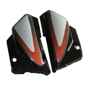 Side Panel Set Fit For Hero Splendor Plus Black orange Sticker