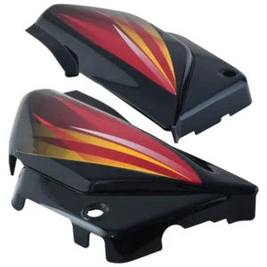 Side Panel Set Fit For Hero Splendor Pro black Alloy Wheels Black red Sticker