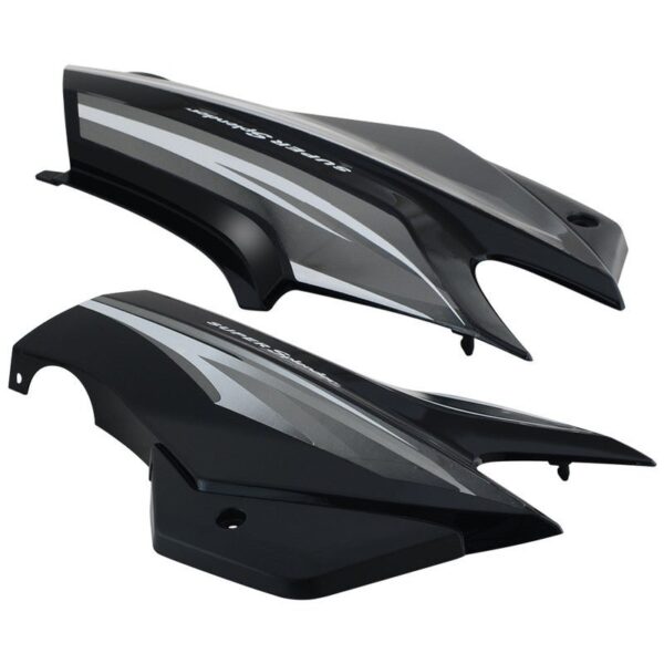 Side Panel Set Fit For Hero Super Splendor Latest type 2 Black grey Sticker product image