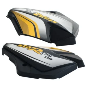 Side Panel Set Fit For TVS Starcvti 110 Cc Latest type 3 Black yellow Sticker
