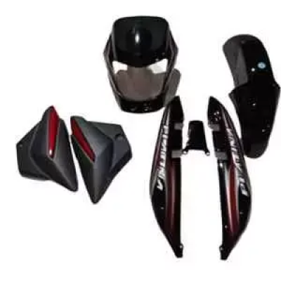 Black Red Full Body Kit For Bajaj Platina Ui50 product image