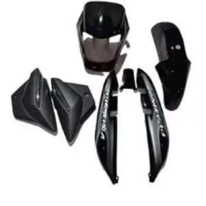 Black Silver Full Body Kit For Bajaj Platina Ui49 product image