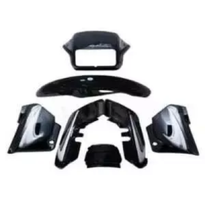 Black Silver Full Body Kit For Hero Splendor Plus U02
