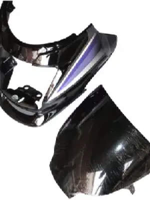 Headlight Visor For Motocorp Super Splendor Black Blue Uf116