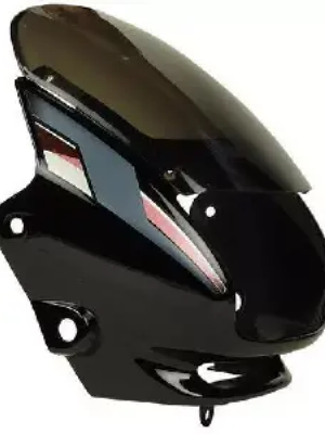 Headlight Visor For Motocorp Super Splendor Black Red Uf112a