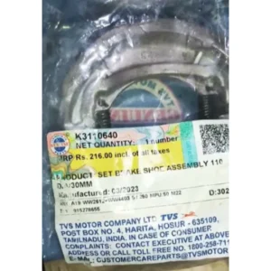 Set Brake Shoe Assembly 110 Dia 30 K3110640 Tvs Pep 90 product image