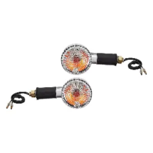 Uno Minda Il 7017 Natural Lens Blinker Lamp Assembly Front For Bullet Thunderbird set Of 2 Pcs product image