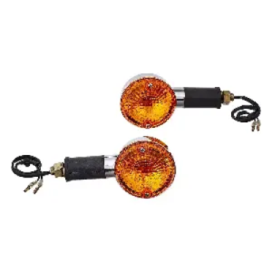 Uno Minda Il 7017c Amber Lens Blinker Lamp Assembly Front Lh For Royal Enfield Bullet Electra set Of 2 Pcs product image