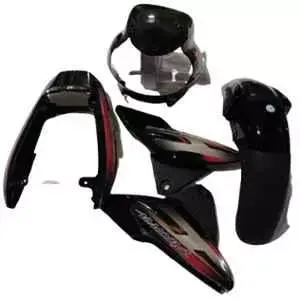Black Red Full Body Kit For Bajaj Discover 125cc U20